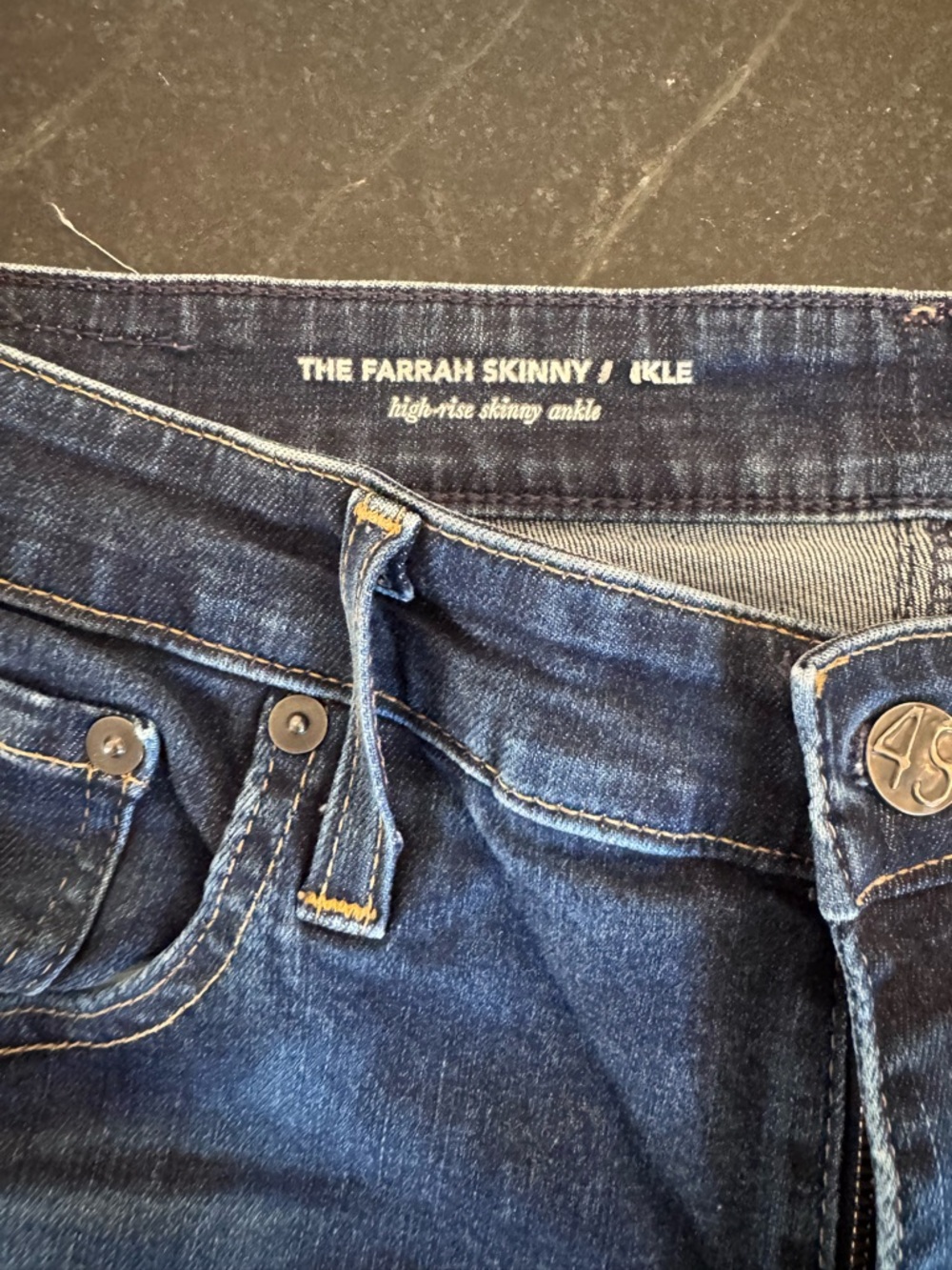 Ag Adriano Goldschmied Dark Blue Denim Jeans